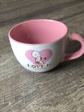 Peanuts - LOVE IS A BEST FRIEND - Charlie Brown Snoopy Valentines - Pink Mug