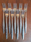 SET of 9 SEAFOOD FORKS! Vintage MANOR HOUSE stainless: MHO10 pattern: LOVELY!