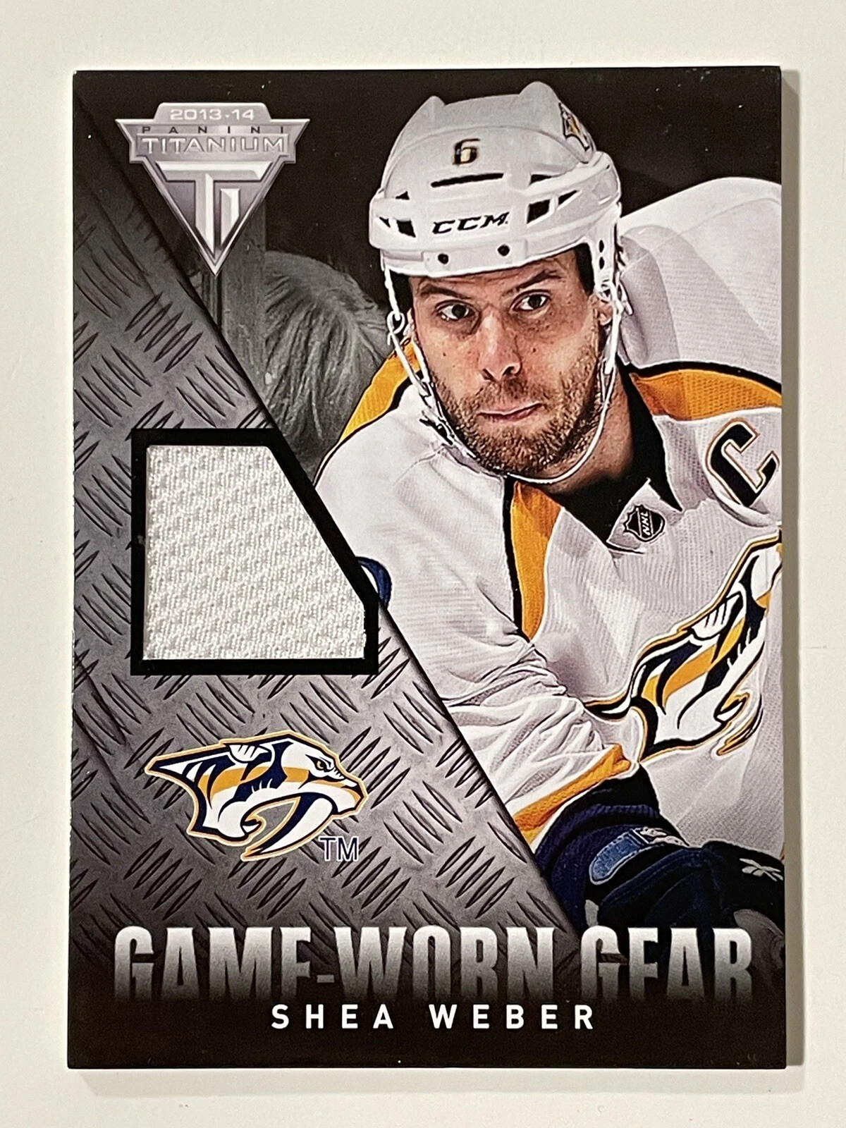 2013-14 PANINI TITANIUM GAME WORN GEAR SHEA WEBER #GG-SW