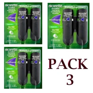 Nicorette Quickmist mouthspray Freshmint 2x150 Money Save Pack 3 Exp = 2027 - Picture 1 of 1