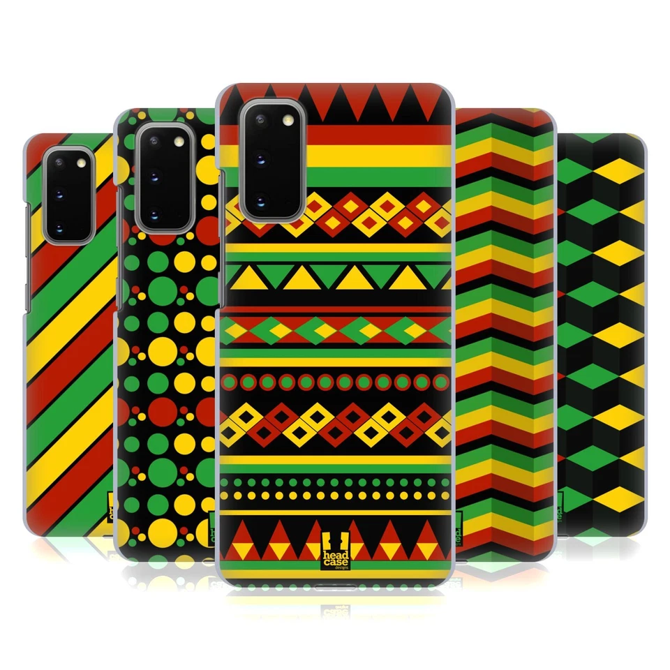 FUNDA TRASERA RÍGIDA HEAD CASE DESIGNS PATRONES DE COLORES RASTA PARA TELÉFONOS SAMSUNG 1 Foto 1 de 4