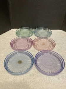 Tupperware Vintage Acrylic PRISM Coasters Set of 6 - Good Condition - See Photos - Picture 1 of 7
