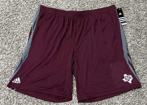 Adidas Texas A&M Aggies Basketball Shorts Men's 2XL Pockets Drawstring Maroon Cover