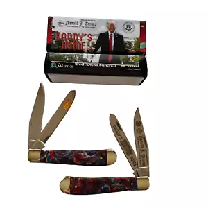 Folding Pocket Knife. Donald Trump Inauguration Trapper 4.25 inch 440SS Blades - Picture 1 of 5