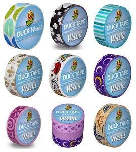 247 x Duck Tape WASHI Colours & Patterns Decorate Craft tape 15mm x 10 M - Picture 1 of 12