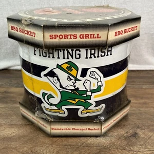 Vintage Notre Dame Irish BBQ Bucket Sports Grill Factory Sealed Tailgate USA - Picture 1 of 24