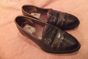Giorgio Brutini Eidechsenhaut Slipper Halbschuhe Gr. 7,5 M recht gut - Bild 1 von 10