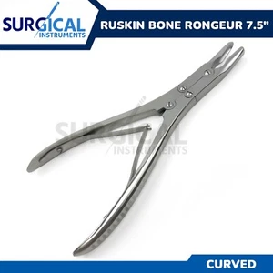 Ruskin Bone Rongeur 7.50" Curved 5mm Bite Double Action Stainless German Grade - Picture 1 of 8