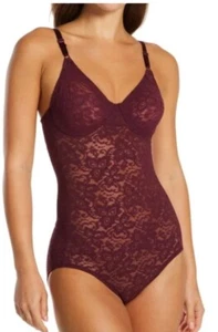 Sujetador incorporado MAIDENFORM encaje control firme Bodybriefer modelador corporal rojo mujer 36DD - Imagen 1 de 3