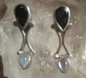 Sajen Iolite & Moonstone Earrings - Picture 1 of 7