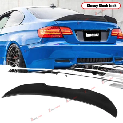 Para BMW E92 2007-2012 cupé negro brillante estilo PSM alerón trasero labio del ala Foto 1 de 4