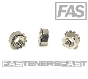 (25) M4-.70 Stainless Steel K Lock Keps Lock Nuts (K-Loc) Metric Lock Nuts A2 - Picture 1 of 5
