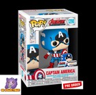 Captain America W/pin #1290 Exclusive Funko Pop! PREORDER +Protector