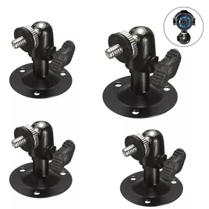 4 x Schwarz Wand Decke Metall Halterung Ständer Halter für CCTV Überwachungskamera - Bild 1 von 6