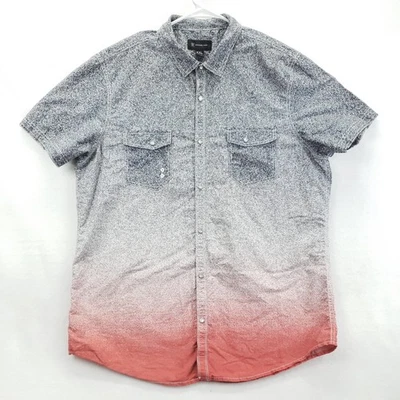 INC International Concepts Shirt Mens 2XL Blue Red Western Pearl Snap Ombre - Image 1 of 4
