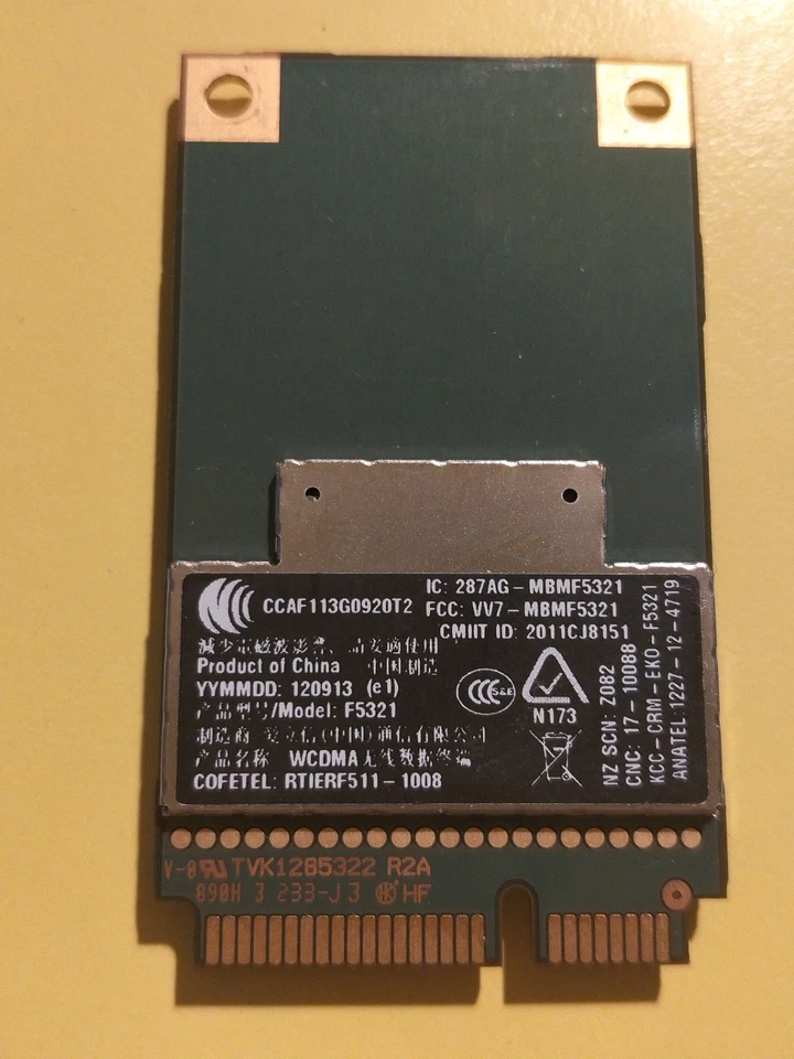 Ericsson F5321 WWAN 3G HSPA+ Mini PCI-E Modulo UMTS Notebook Lenovo HP Dell - Immagine 1 di 2
