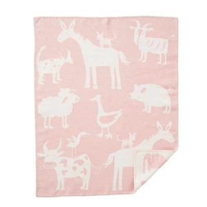 KLIPPAN - Bauernhof rosa, 70x90 cm, gewebte Baumwolldecke - Picture 1 of 1