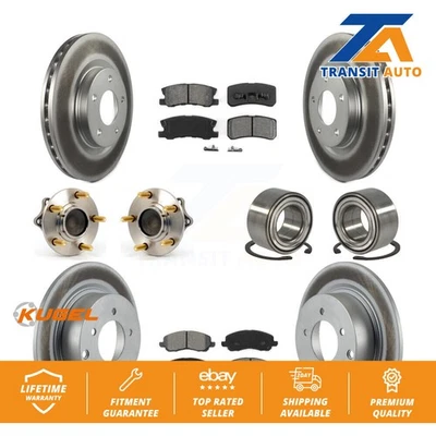 Front Rear Hub Bearing Coated Brake Rotor & Pad Kit (10Pc) For Mitsubishi Lancer - Image 1 of 4