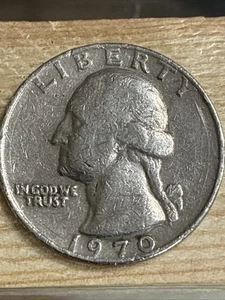 Cuarto de cuarto 1970 sin marca de ceca - Imagen 1 de 5