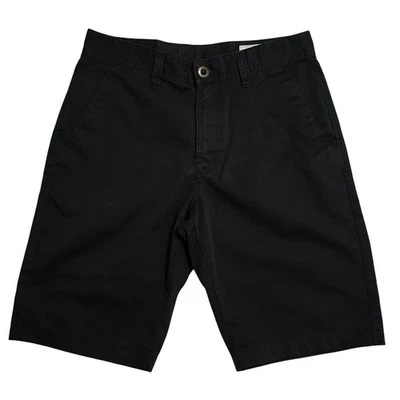 Volcom Shorts True To This Black Regular Fit Mens Size 30 Cotton Slash Pockets - Image 1 of 4
