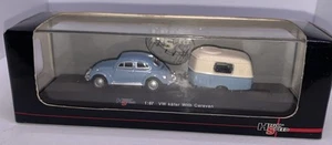 Kandy Toys High Speed 1:87 VW Volkswagen Kafer (Beetle) & Caravan, Blue & Cream - Picture 1 of 7