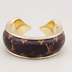 LOUIS VUITTON Sweet Dream Ring Size L Monogram Leather Gold Brown M69608 63YH700 - Picture 1 of 9