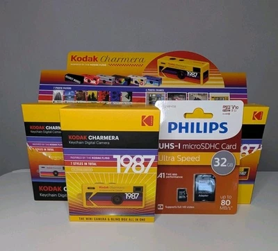 Kodak Charmera Keychain Digital Camera – Blind Box + 32 GB SD Card • IN HAND ✅