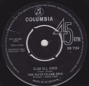 The Dave Clark Five - Glad All Over (Columbia 1963) 7" vinyl single VG/- - Bild 1 von 4