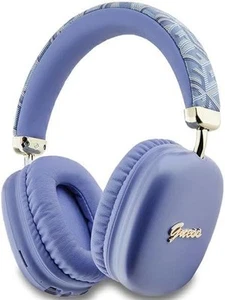 Casque sans fil Guess GCube logo écriture métallique sur oreille violet - GUBHK1GCTCSU - Photo 1/1