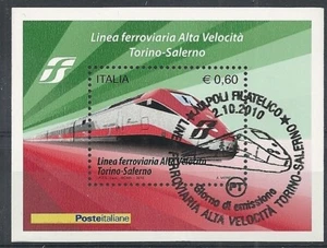 2010 ITALIA LINEA FERROVIARIA ALTA VELOCITà ANNULLO FDC - Picture 1 of 1