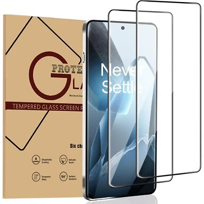 For Oneplus 13/13R 2Pack Tempered Glass Screen Protector 9H Anti-Scratch - Image 1 of 4