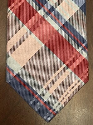 Jos. A. Bank Traveler Rojo Azul Rosa 65% Algodón 35% Seda Hecho en China Foto 1 de 4