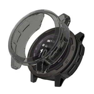 StrapsCo TPU Protective Clear Black Case Frame Protector for Garmin Instinct 2 - Picture 1 of 3