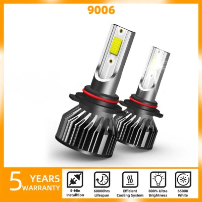 9006/HB4 LED Headlight Bulbs Kit High/Low Beam Super Bright 6000K Cold White - Image 1 of 4