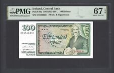 Iceland 100 Kronur 1961 (ND 1981) P50a Uncirculated Graded 67