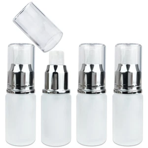 4pcs Pana 20ML Refillable Fine Mist Spray Frosted Glass Bottle with Silver Cap - Picture 1 of 8