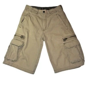 Bugle Boy Cargo Shorts Mens 30 Khaki Longer Length 13" Inseam 8 Pockets Vintage - Bild 1 von 5