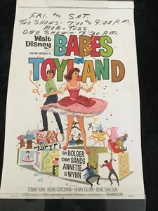 BABES IN TOYLAND 1961 Filmplakat Fensterkarte Annette & Tommy Sands - Ray Bolger - Bild 1 von 8