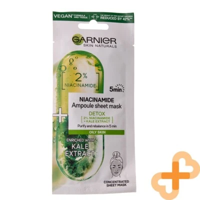 GARNIER Niacinamide Kale Extract Concentrated Detoxifying Ampoule-Sheet Mask 15g - Image 1 of 4