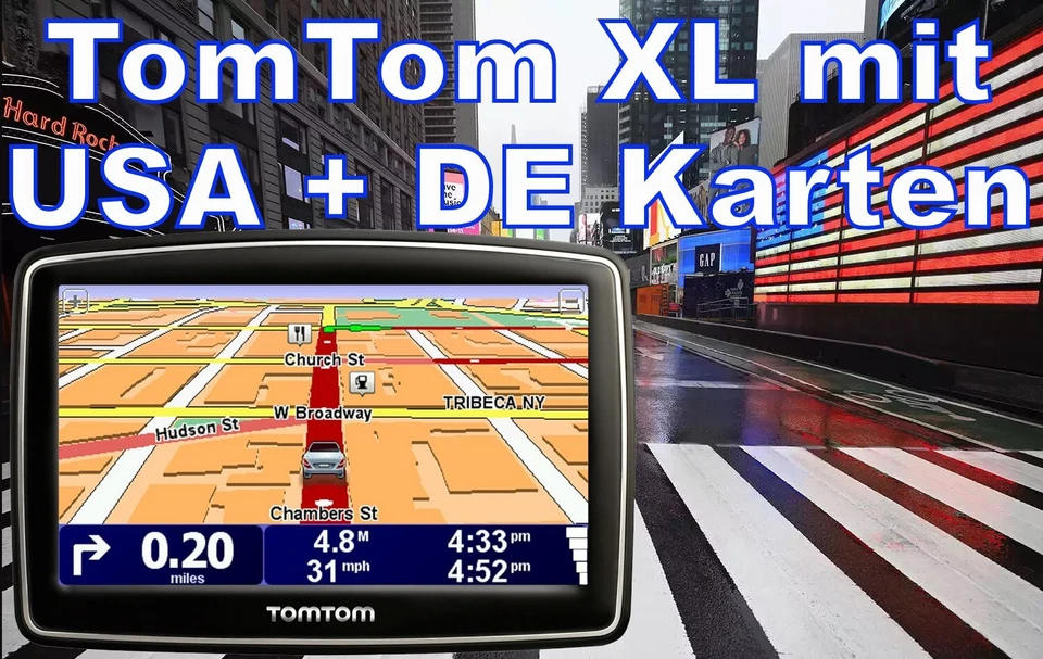 !! Navi GPS TomTom mit USA / Amerika Karten - TOP Navigationsgerät für Urlaub !! - Bild 1 von 1