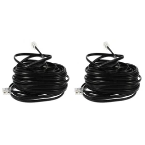 2 Pack Telephone Jumper Office Extension Cable Landline Cord Extender for - Zdjęcie 1 z 12