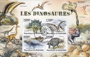Burundi 2011 8120F Dinosaurs Animals Miniature Sheet, CTO - Picture 1 of 1