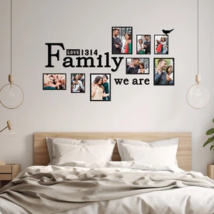 We Are Family Wall Decal Adhesive Acrylic 3D Photo Frame Mirror Wall DEE - Picture 1 of 12