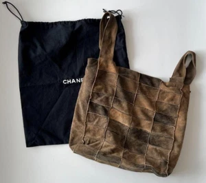 FW1998 CHANEL Choco Bar Hand Bag Tote Quilted Icon Rare Limited Figure VINTAGE - Picture 1 of 5