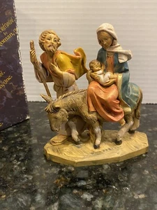 Vintage Fontanini Mary Joseph Jesus 1986 Flight Into Egypt #460 Holy Family - Picture 1 of 12