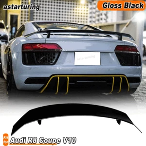 Alerón trasero negro brillante apto para AUDI R8 V10 cupé 2016-2019 alerón tapa maletero ala - Imagen 1 de 13