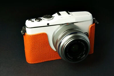 Ручной работы из натуральной кожи камеры половина чехол сумка чехлы защиты подходит для Olympus EP3 - Изображение 1 из 4