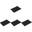 Set of 4 Food Grade Bio-cellulose Melamine Plate Black Japandi Decor Tray