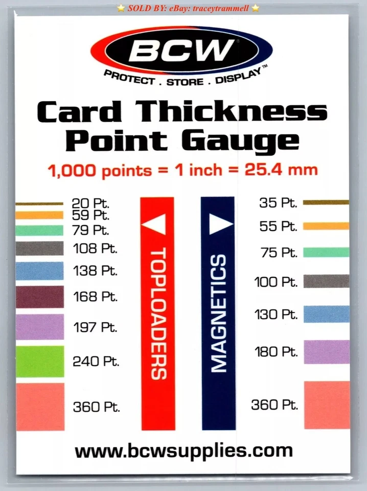 BCW Card Thickness Point Gauge - NEW - FREE SHIPPING - Image 1 of 1