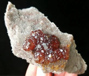 110g 93mm REALLY GEMMY Esfalerita Transparente con Cuarzo Drusy China B6241 - Imagen 1 de 6